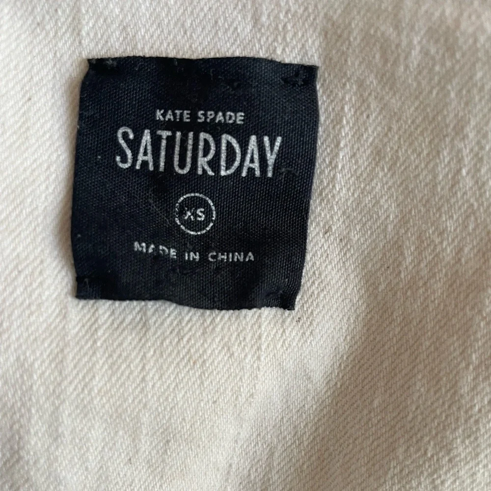 Kate Spade Saturday Women's Vest Cotton Blend Denim Sleeveless Cream Size XS